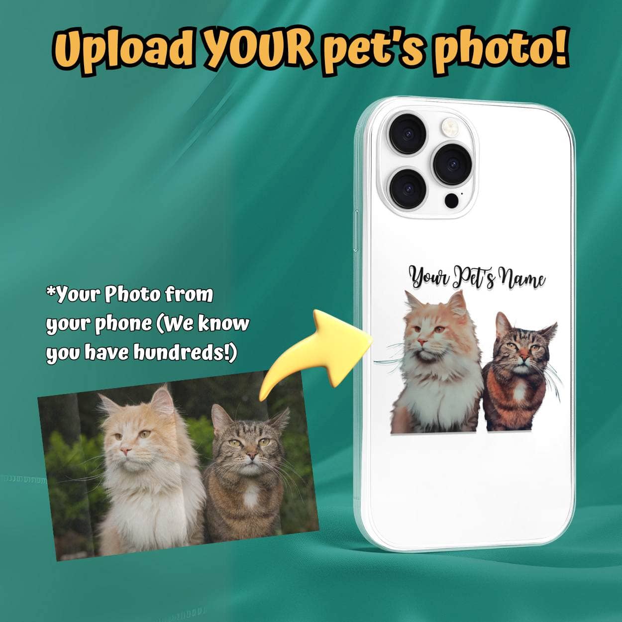 Fur-ever Close: Your Personalized Pet Phone Case with Photo & Name (Clear)