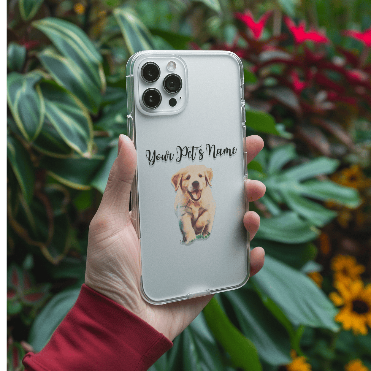 Fur-ever Close: Your Personalized Pet Phone Case with Photo & Name (Clear)