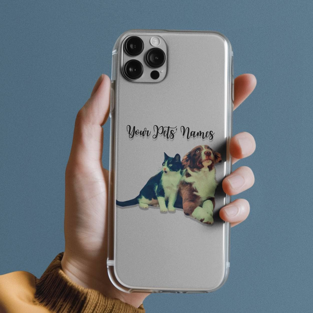 Fur-ever Close: Your Personalized Pet Phone Case with Photo & Name (Clear)