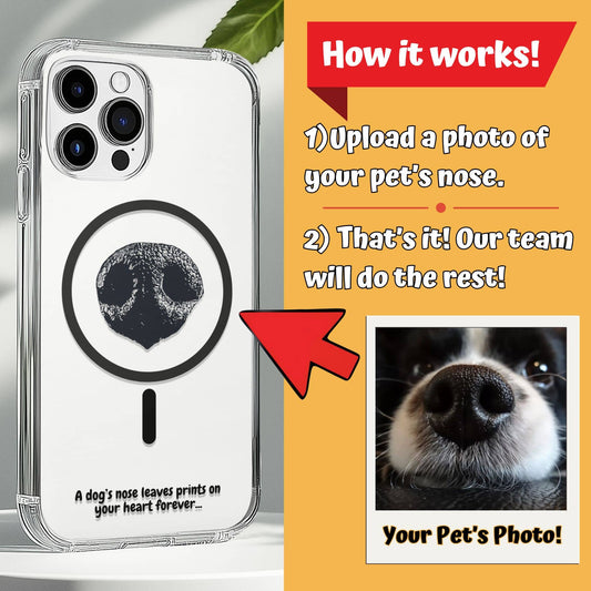 🐾 Personalized Pet Noseprint Phone Case – Your Pet’s Unique Touch! 🐾