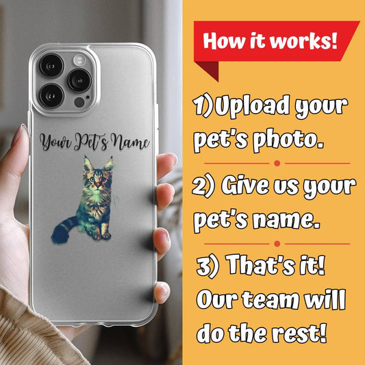 Fur-ever Close: Your Personalized Pet Phone Case with Photo & Name (Clear)